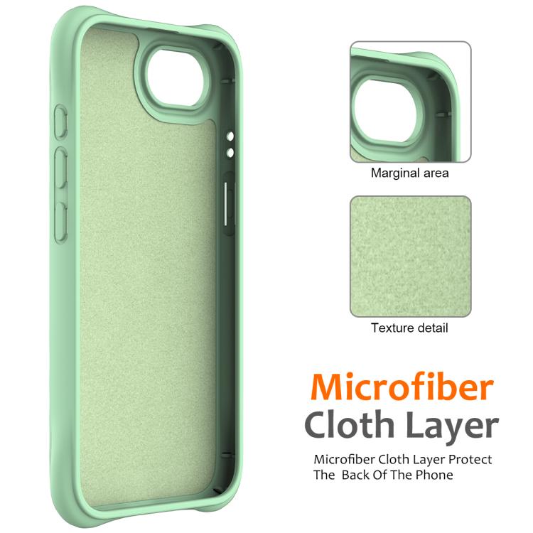 For iPhone 16e Wave Texture MagSafe Magnetic Liquid Silicone Phone Case(Green) - iPhone 16e Cases by buy2fix | Online Shopping UK | buy2fix