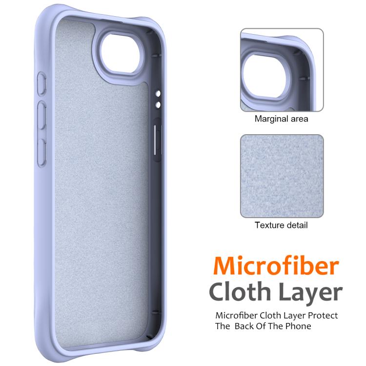 For iPhone 16e Wave Texture MagSafe Magnetic Liquid Silicone Phone Case(Purple) - iPhone 16e Cases by buy2fix | Online Shopping UK | buy2fix