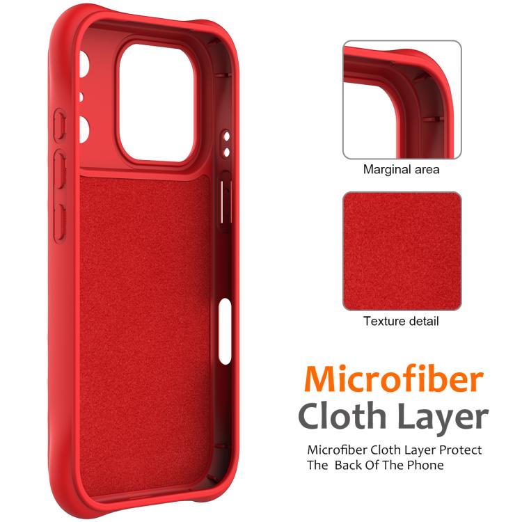 For iPhone 17 Pro Wave Texture MagSafe Magnetic Liquid Silicone Phone Case(Red) - iPhone 17 Pro Cases by buy2fix | Online Shopping UK | buy2fix