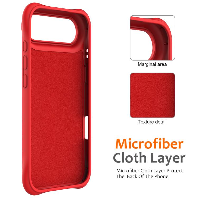 For iPhone Air Wave Texture MagSafe Magnetic Liquid Silicone Phone Case(Red) - iPhone Air Cases by buy2fix | Online Shopping UK | buy2fix