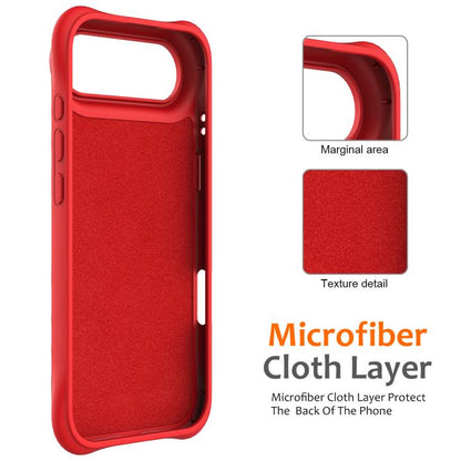 For iPhone Air Wave Texture MagSafe Magnetic Liquid Silicone Phone Case(Red) - iPhone Air Cases by buy2fix | Online Shopping UK | buy2fix