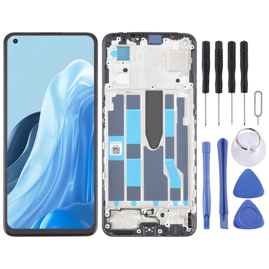 For OPPO Reno7 5G Original AMOLED LCD Screen Digitizer Full Assembly with Frame