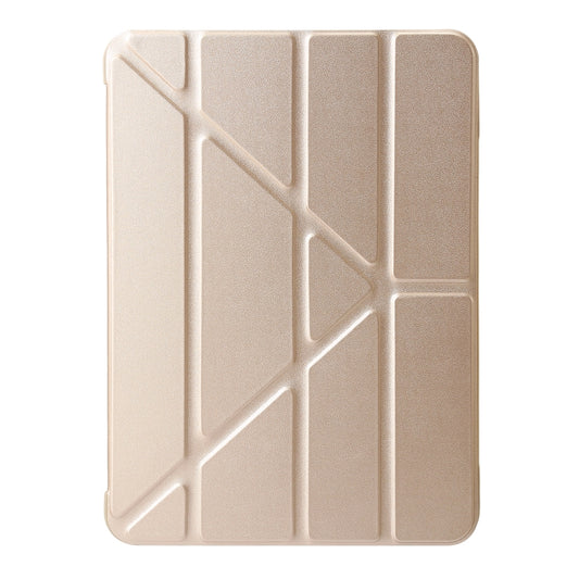 For iPad Air 11 2025 / 2024 TPU Deformation Flip Leather Tablet Case with Holder(Gold) - iPad Air 11 2025 / 2024 Cases by buy2fix | Online Shopping UK | buy2fix