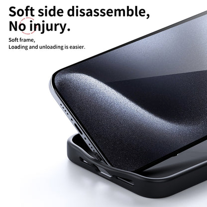 For iPhone 12 Pro Max Double Ring MagSafe Holder Carbon Fiber Phone Case(Black) by buy2fix