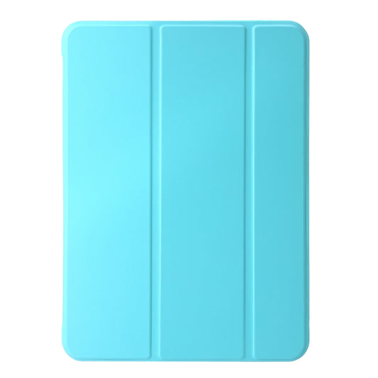 For iPad Air 11 2025 / 2024 Three-fold Holder Flip Tablet Leather Case(Mint Blue) - iPad Air 11 2025 / 2024 Cases by buy2fix | Online Shopping UK | buy2fix