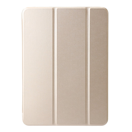 For iPad Air 11 2025 / 2024 Three-fold Holder Flip Tablet Leather Case(Gold) - iPad Air 11 2025 / 2024 Cases by buy2fix | Online Shopping UK | buy2fix