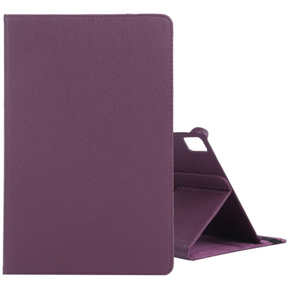For iPad Air 13 2025 / 2024 360 Degree Rotation Litchi Texture Leather Tablet Case with Holder(Purple) - More iPad Cases by buy2fix | Online Shopping UK | buy2fix