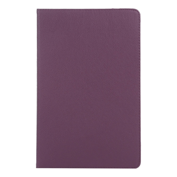 For iPad Air 13 2025 / 2024 360 Degree Rotation Litchi Texture Leather Tablet Case with Holder(Purple) - More iPad Cases by buy2fix | Online Shopping UK | buy2fix
