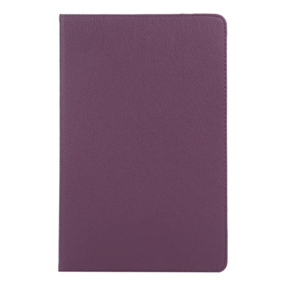For iPad Air 13 2025 / 2024 360 Degree Rotation Litchi Texture Leather Tablet Case with Holder(Purple) - More iPad Cases by buy2fix | Online Shopping UK | buy2fix