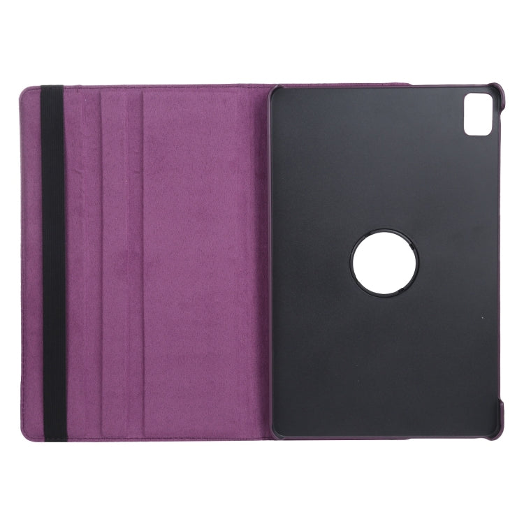 For iPad Air 13 2025 / 2024 360 Degree Rotation Litchi Texture Leather Tablet Case with Holder(Purple) - More iPad Cases by buy2fix | Online Shopping UK | buy2fix