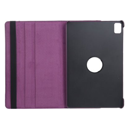 For iPad Air 13 2025 / 2024 360 Degree Rotation Litchi Texture Leather Tablet Case with Holder(Purple) - More iPad Cases by buy2fix | Online Shopping UK | buy2fix