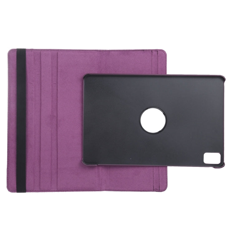 For iPad Air 13 2025 / 2024 360 Degree Rotation Litchi Texture Leather Tablet Case with Holder(Purple) - More iPad Cases by buy2fix | Online Shopping UK | buy2fix