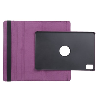 For iPad Air 13 2025 / 2024 360 Degree Rotation Litchi Texture Leather Tablet Case with Holder(Purple) - More iPad Cases by buy2fix | Online Shopping UK | buy2fix