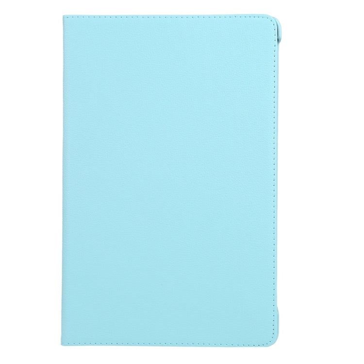 For iPad Air 13 2025 / 2024 360 Degree Rotation Litchi Texture Leather Tablet Case with Holder(Sky Blue) - More iPad Cases by buy2fix | Online Shopping UK | buy2fix