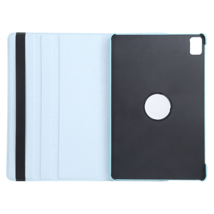 For iPad Air 13 2025 / 2024 360 Degree Rotation Litchi Texture Leather Tablet Case with Holder(Sky Blue) - More iPad Cases by buy2fix | Online Shopping UK | buy2fix