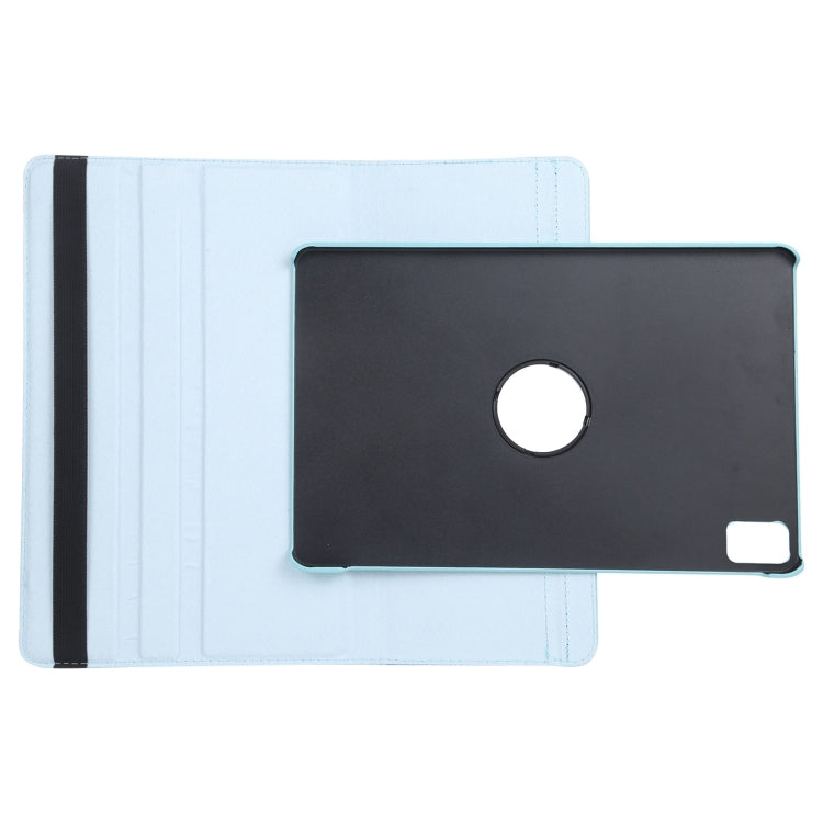 For iPad Air 13 2025 / 2024 360 Degree Rotation Litchi Texture Leather Tablet Case with Holder(Sky Blue) - More iPad Cases by buy2fix | Online Shopping UK | buy2fix
