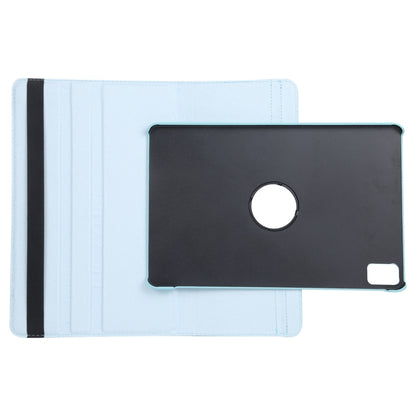 For iPad Air 13 2025 / 2024 360 Degree Rotation Litchi Texture Leather Tablet Case with Holder(Sky Blue) - More iPad Cases by buy2fix | Online Shopping UK | buy2fix