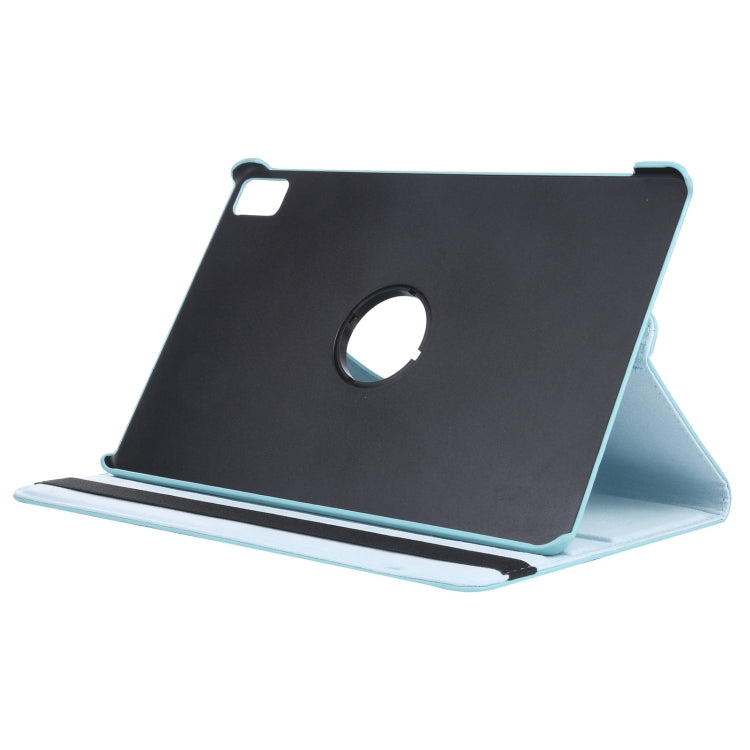 For iPad Air 13 2025 / 2024 360 Degree Rotation Litchi Texture Leather Tablet Case with Holder(Sky Blue) - More iPad Cases by buy2fix | Online Shopping UK | buy2fix