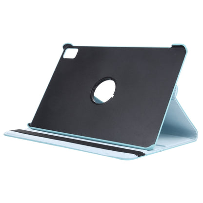 For iPad Air 13 2025 / 2024 360 Degree Rotation Litchi Texture Leather Tablet Case with Holder(Sky Blue) - More iPad Cases by buy2fix | Online Shopping UK | buy2fix
