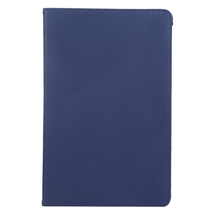 For iPad Air 13 2025 / 2024 360 Degree Rotation Litchi Texture Leather Tablet Case with Holder(Dark Blue) - More iPad Cases by buy2fix | Online Shopping UK | buy2fix
