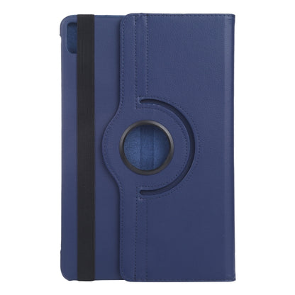 For iPad Air 13 2025 / 2024 360 Degree Rotation Litchi Texture Leather Tablet Case with Holder(Dark Blue) - More iPad Cases by buy2fix | Online Shopping UK | buy2fix