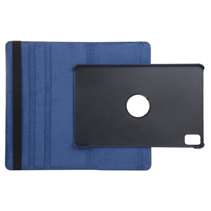 For iPad Air 13 2025 / 2024 360 Degree Rotation Litchi Texture Leather Tablet Case with Holder(Dark Blue) - More iPad Cases by buy2fix | Online Shopping UK | buy2fix