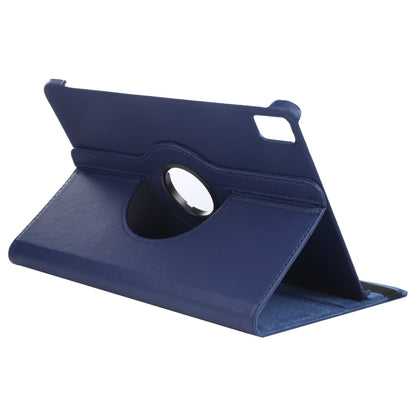 For iPad Air 13 2025 / 2024 360 Degree Rotation Litchi Texture Leather Tablet Case with Holder(Dark Blue) - More iPad Cases by buy2fix | Online Shopping UK | buy2fix
