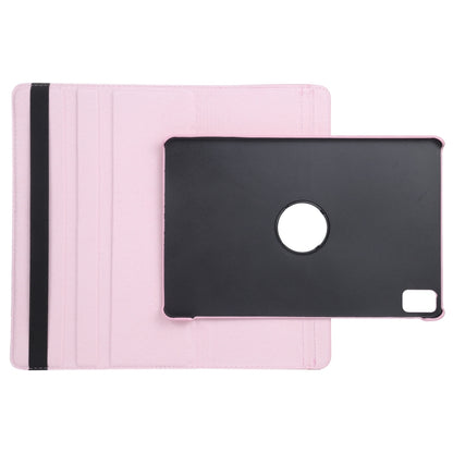 For iPad Air 13 2025 / 2024 360 Degree Rotation Litchi Texture Leather Tablet Case with Holder(Pink) - More iPad Cases by buy2fix | Online Shopping UK | buy2fix