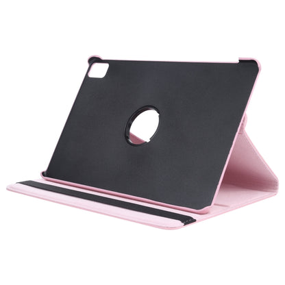 For iPad Air 13 2025 / 2024 360 Degree Rotation Litchi Texture Leather Tablet Case with Holder(Pink) - More iPad Cases by buy2fix | Online Shopping UK | buy2fix