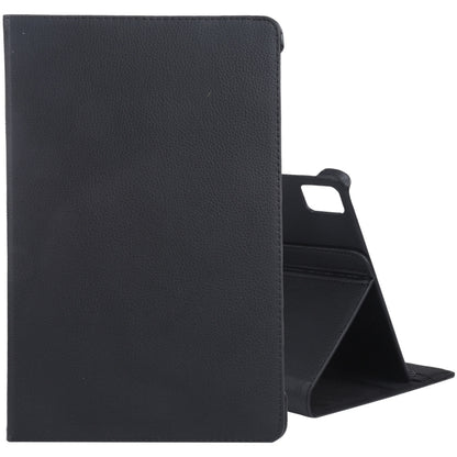For iPad Air 13 2025 / 2024 360 Degree Rotation Litchi Texture Leather Tablet Case with Holder(Black) - More iPad Cases by buy2fix | Online Shopping UK | buy2fix