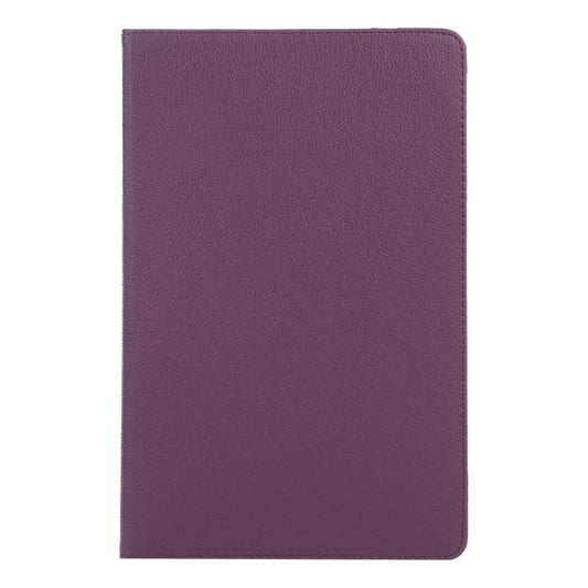 For iPad Air 11 2025 / 2024 360 Degree Rotation Litchi Texture Leather Tablet Case with Holder(Purple) - More iPad Cases by buy2fix | Online Shopping UK | buy2fix