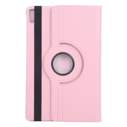 For iPad Air 11 2025 / 2024 360 Degree Rotation Litchi Texture Leather Tablet Case with Holder(Pink) - More iPad Cases by buy2fix | Online Shopping UK | buy2fix