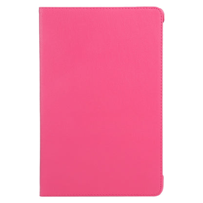 For iPad Air 11 2025 / 2024 360 Degree Rotation Litchi Texture Leather Tablet Case with Holder(Rose Red) - More iPad Cases by buy2fix | Online Shopping UK | buy2fix