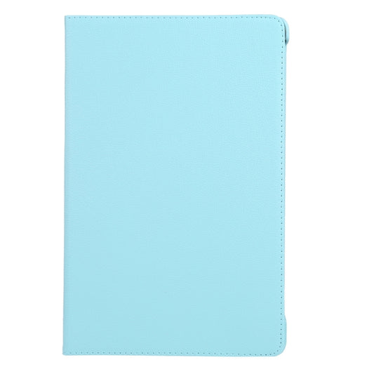 For iPad Pro 11 2024 360 Degree Rotation Litchi Texture Leather Tablet Case with Holder(Sky Blue) - iPad Pro 11 2024 Cases by buy2fix | Online Shopping UK | buy2fix