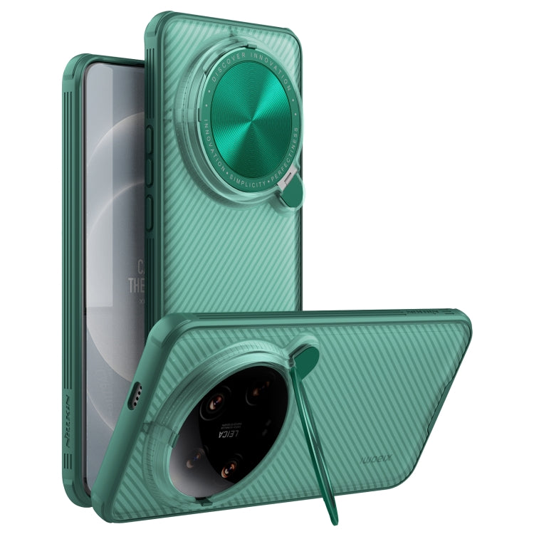 For Xiaomi 14 Ultra NILLKIN CamShield Prop Clear Version PC Phone Case(Green) - Xiaomi 14 Ultra Cases by NILLKIN | Online Shopping UK | buy2fix