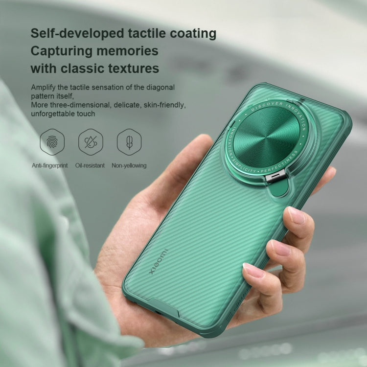 For Xiaomi 14 Ultra NILLKIN CamShield Prop Clear Version PC Phone Case(Green) - Xiaomi 14 Ultra Cases by NILLKIN | Online Shopping UK | buy2fix