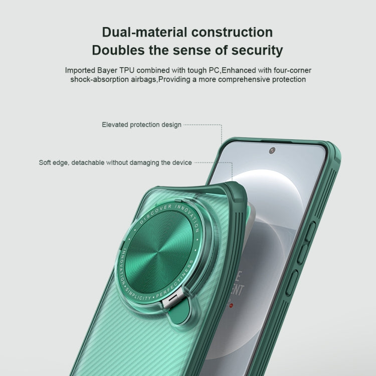For Xiaomi 14 Ultra NILLKIN CamShield Prop Clear Version PC Phone Case(Green) - Xiaomi 14 Ultra Cases by NILLKIN | Online Shopping UK | buy2fix