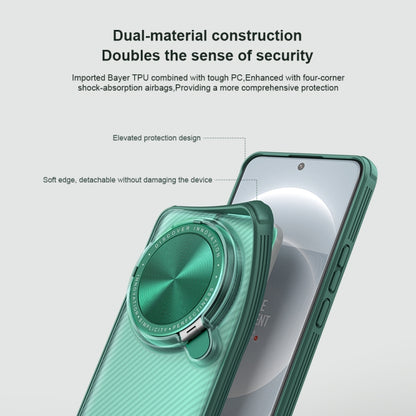 For Xiaomi 14 Ultra NILLKIN CamShield Prop Clear Version PC Phone Case(Green) - Xiaomi 14 Ultra Cases by NILLKIN | Online Shopping UK | buy2fix