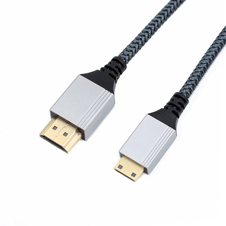 HDTV to Mini HDTV 4K UHD Video Transmission Braided Cable, Length:1.5m(Grey) by buy2fix