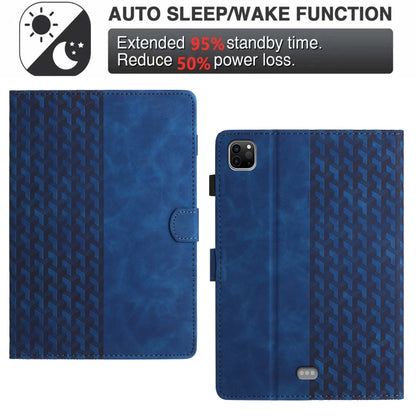 For iPad Pro 11 2022 / Air 10.9 2022 Building Blocks Embossed Leather Smart Tablet Case(Blue) - iPad Pro 11 (2022/2021) Cases by buy2fix | Online Shopping UK | buy2fix