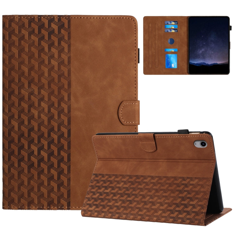 For iPad 2025 / 2022 Building Blocks Embossed Leather Smart Tablet Case(Brown) - iPad 2025 / 2022 Cases by buy2fix | Online Shopping UK | buy2fix