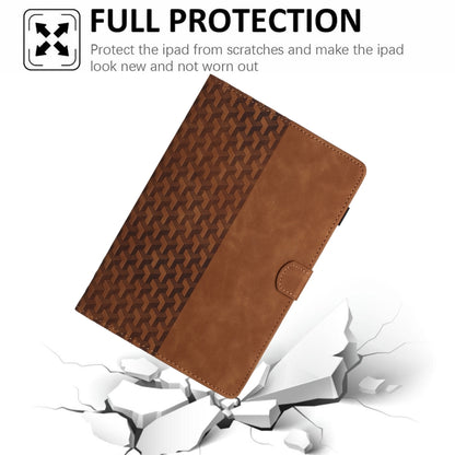 For iPad 2025 / 2022 Building Blocks Embossed Leather Smart Tablet Case(Brown) - iPad 2025 / 2022 Cases by buy2fix | Online Shopping UK | buy2fix