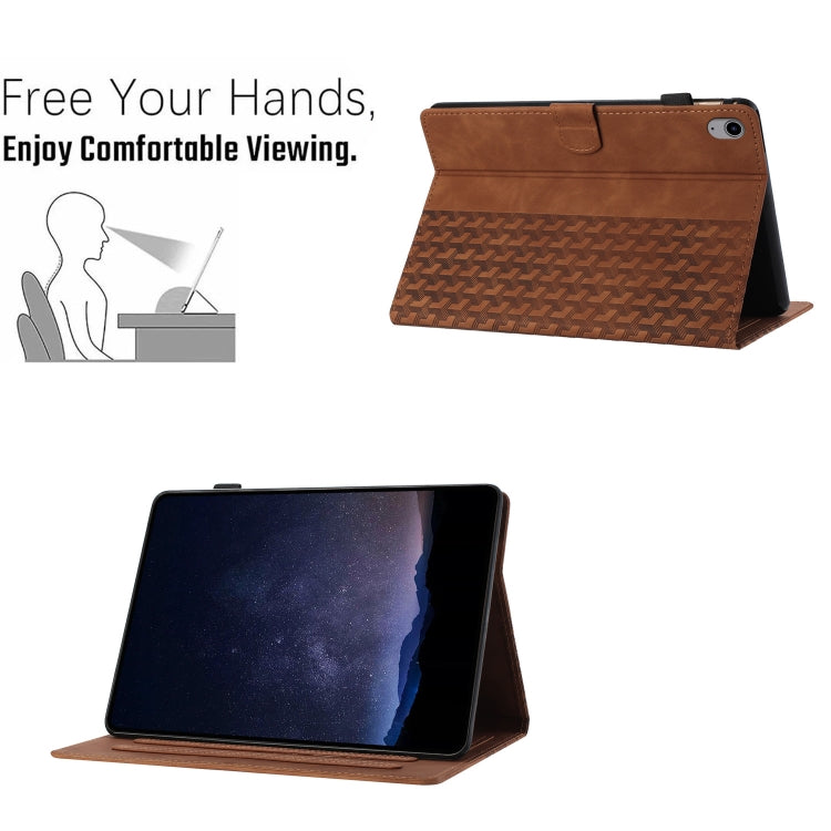 For iPad 2025 / 2022 Building Blocks Embossed Leather Smart Tablet Case(Brown) - iPad 2025 / 2022 Cases by buy2fix | Online Shopping UK | buy2fix