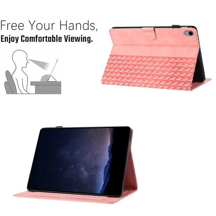 For iPad 2025 / 2022 Building Blocks Embossed Leather Smart Tablet Case(Pink) - iPad 2025 / 2022 Cases by buy2fix | Online Shopping UK | buy2fix