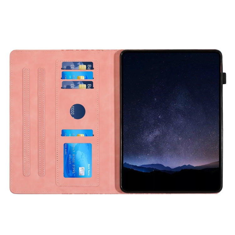 For iPad mini 6 / mini 2024 Building Blocks Embossed Leather Smart Tablet Case(Pink) - iPad mini 2024 Cases by buy2fix | Online Shopping UK | buy2fix