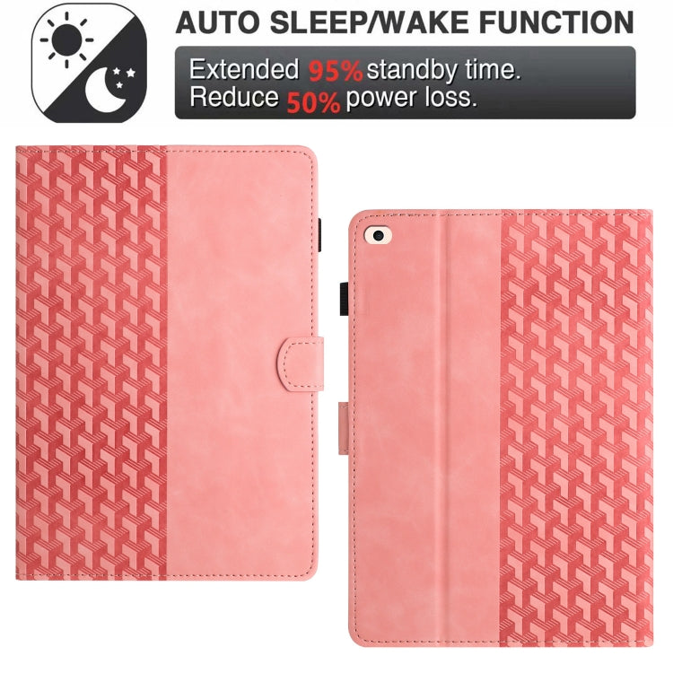 For iPad Air / Air 2 / 9.7 2017 / 2018 Building Blocks Embossed Leather Smart Tablet Case(Pink) - iPad 9.7 (2018) & (2017) Cases by buy2fix | Online Shopping UK | buy2fix