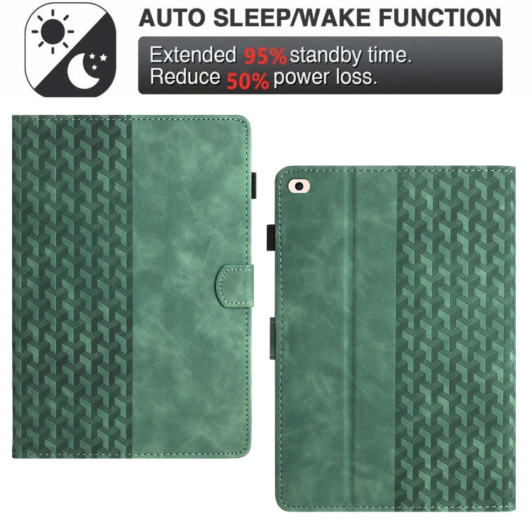 For iPad Air / Air 2 / 9.7 2017 / 2018 Building Blocks Embossed Leather Smart Tablet Case(Green) - iPad 9.7 (2018) & (2017) Cases by buy2fix | Online Shopping UK | buy2fix