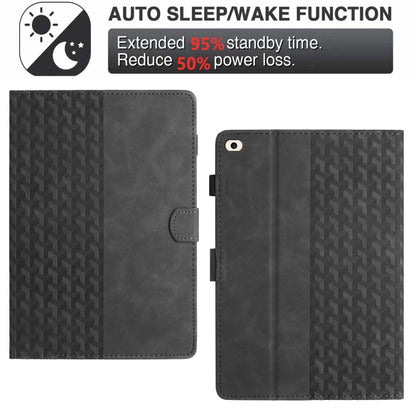 For iPad Air / Air 2 / 9.7 2017 / 2018 Building Blocks Embossed Leather Smart Tablet Case(Black) - iPad 9.7 (2018) & (2017) Cases by buy2fix | Online Shopping UK | buy2fix