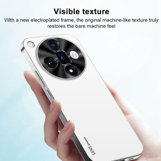 For OPPO Reno11 Global AG Frosted Electroplating Acrylic Phone Case(Sierra Blue) - OPPO Cases by buy2fix | Online Shopping UK | buy2fix