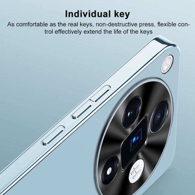 For OPPO A3 Pro AG Frosted Electroplating Acrylic Phone Case(Navy Blue) by buy2fix